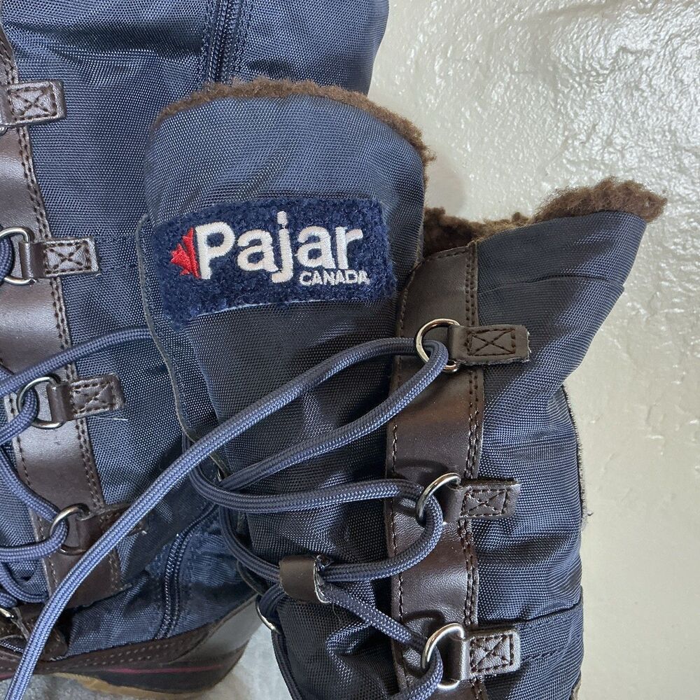 Pajar Canada 8.5 M Women’s Snow Winter Boots Calf Nylon Leather